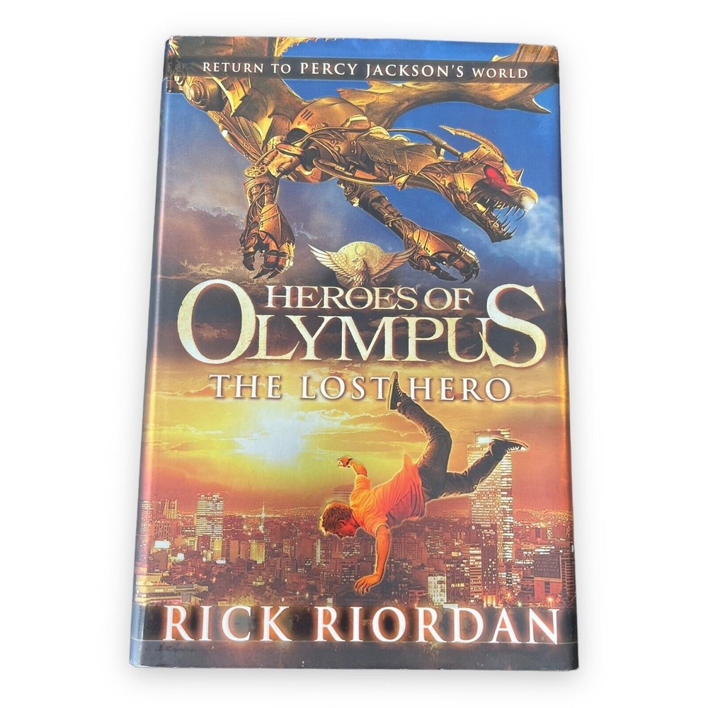 The Lost Hero Heroes of Olympus Riordan Rick Hardback SIGNED 1st UK EDITION